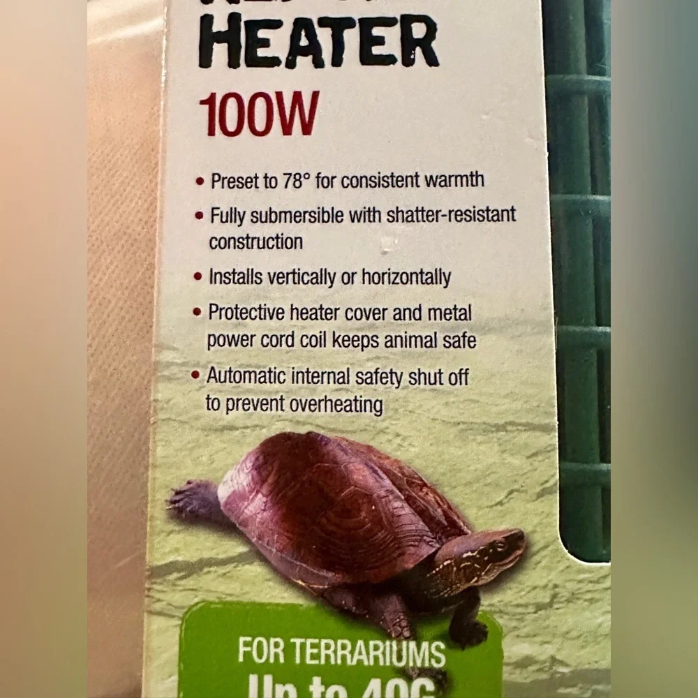 Zilla 2 Pack- Aquatic Reptile Heaters 100 Watts for Terrariums Up to 40 Gallons
